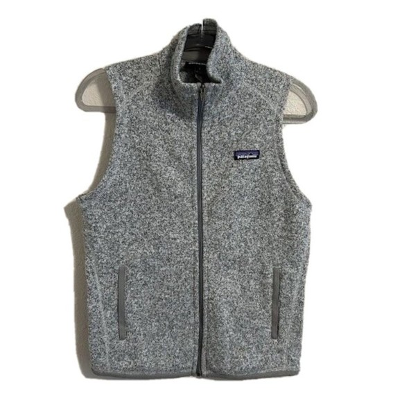 Patagonia Jackets & Blazers - Patagonia Women's Better Sweater Fleece Vest Heathered Gray Size S Logo Full Zip